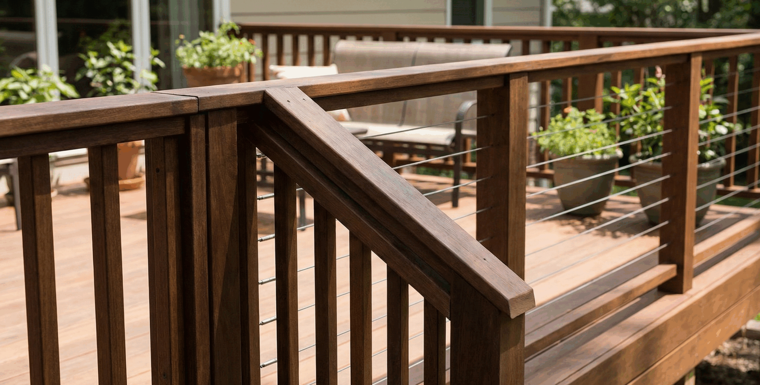 Close-up of Cumaru wood grain and color variation